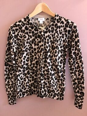 Old Navy leopard-print cardigan